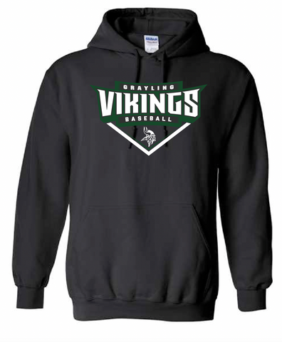 PRE-ORDER Grayling Baseball - Black Hooded Sweatshirt
