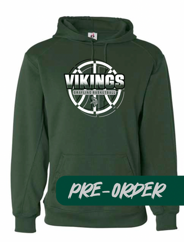 Grayling Boys Basketball - PRESALE - Polyester Hooded Fleece -  Forest - Design 1