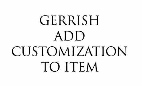 Gerrish 75th - Customization