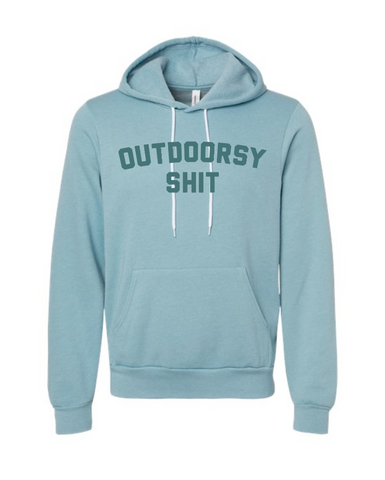 Outdoorsy Shit - Heather blue dust Fleece