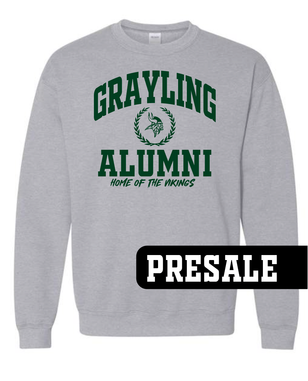 GRAYLING ALUMNI - Crewneck Fleece Sweatshirt - Athletic Gray