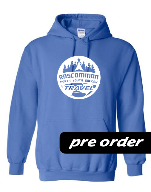 RNYSA - Travel League - PRE-ORDER - Royal blue Hooded Fleece w/ Metallic white logo