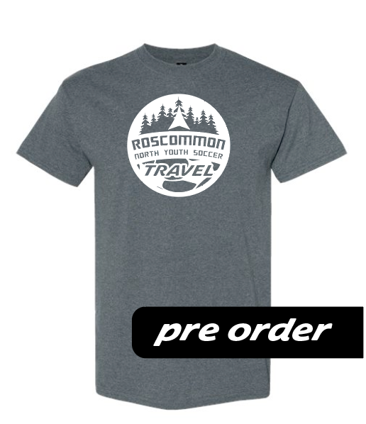 RNYSA - Travel League - PRE-ORDER - Dark Heather Gray tee w/ white logo