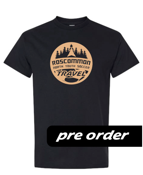 RNYSA - Travel League - PRE-ORDER - Black tee w/ Metallic Vegas Gold logo