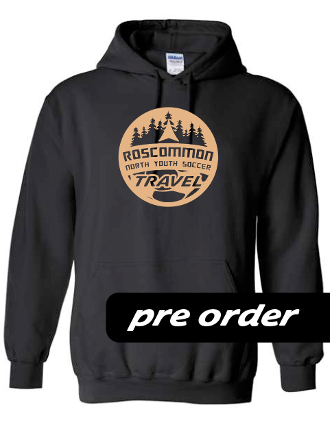 RNYSA - Travel League - PRE-ORDER - Black Hooded Fleece w/ Metallic Vegas Gold logo
