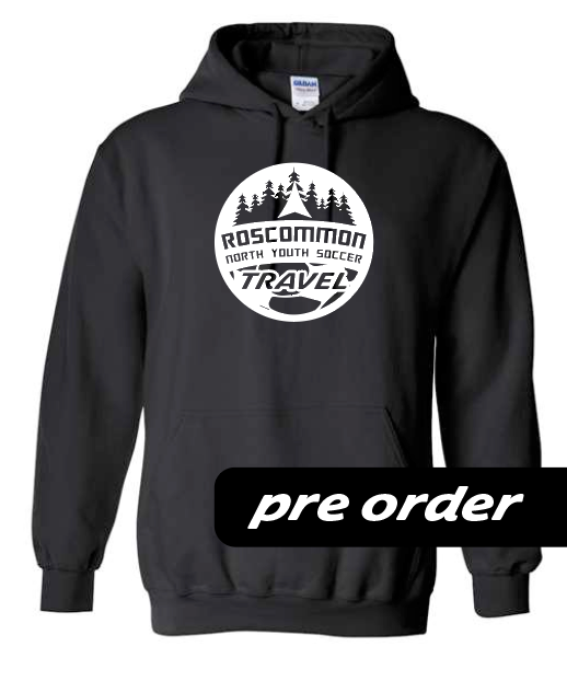 RNYSA - Travel League - PRE-ORDER - Black Hooded Fleece w/ white logo