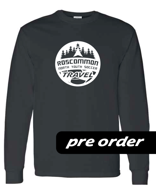 RNYSA - Travel League - PRE-ORDER - Black long sleeve tee w/ white logo
