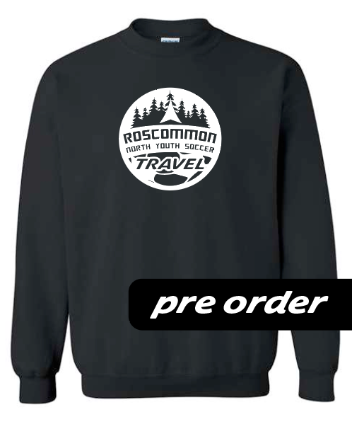 RNYSA - Travel League - PRE-ORDER - Black crewneck fleece w/ white logo