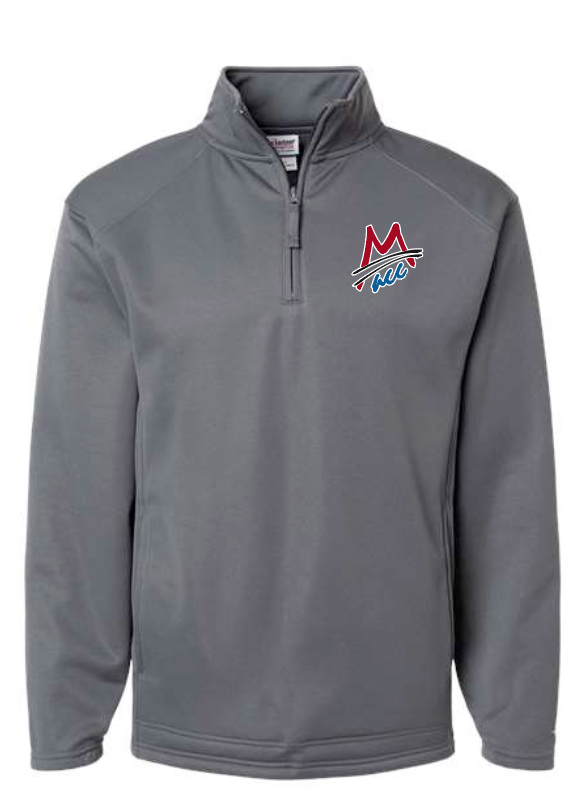 MACC - PRE-ORDER - Badger Polyester Fleece 1/4 zip - Charcoal (unisex)