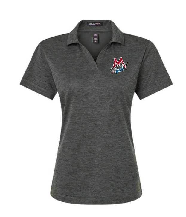 MACC - PRE-ORDER - AllPRO performance polo - Melange Black (LADIES)