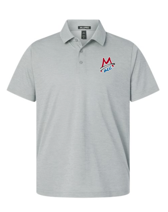 MACC - PRE-ORDER - AllPRO performance polo - Melange Silver Gray (unisex)