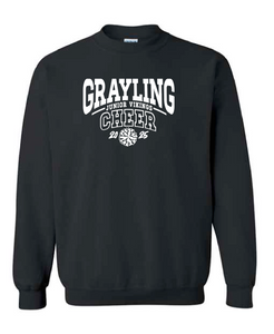 GRAYLING JUNIOR VIKINGS -CHEER -  CREWNECK FLEECE - BLACK