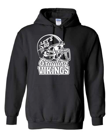 GRAYLING JUNIOR VIKINGS -  HOODED FLEECE - BLACK