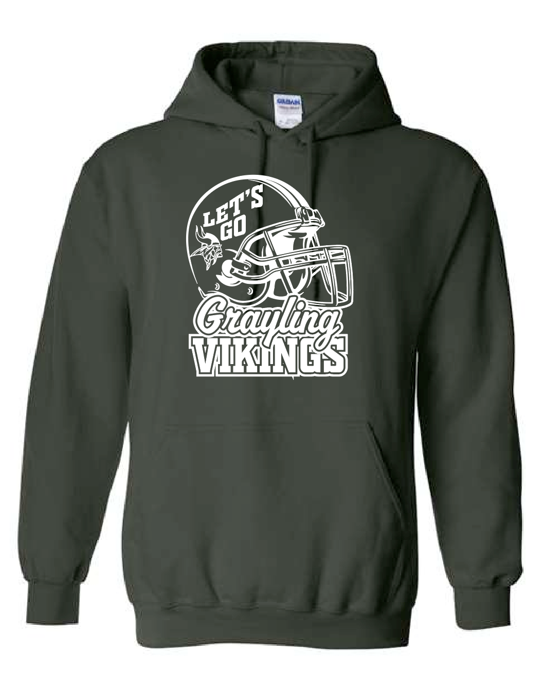 GRAYLING JUNIOR VIKINGS -  HOODED FLEECE - FOREST GREEN