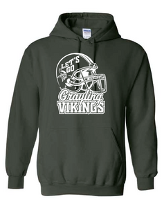 GRAYLING JUNIOR VIKINGS -  HOODED FLEECE - FOREST GREEN
