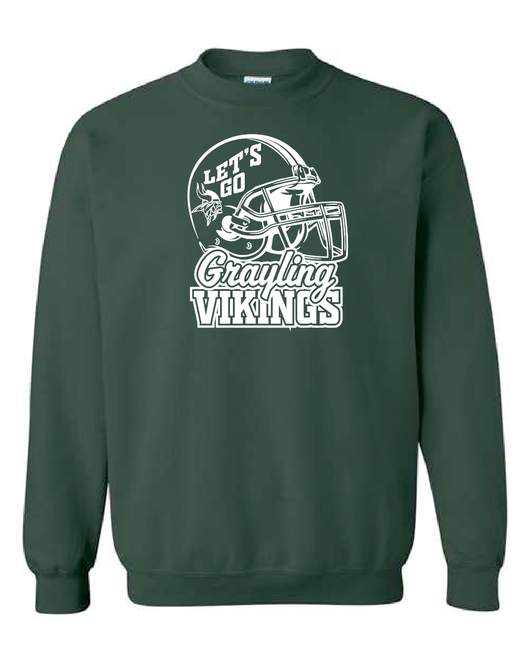 GRAYLING JUNIOR VIKINGS - CREWNECK FLEECE - FOREST GREEN