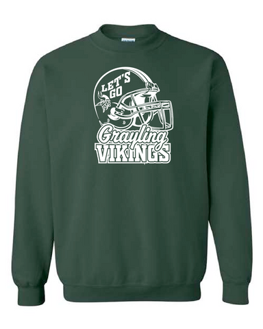 GRAYLING JUNIOR VIKINGS - CREWNECK FLEECE - FOREST GREEN