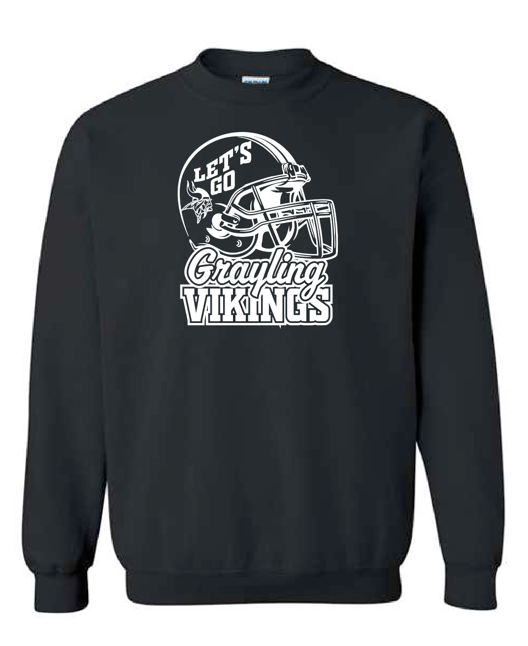 GRAYLING JUNIOR VIKINGS - CREWNECK FLEECE - BLACK
