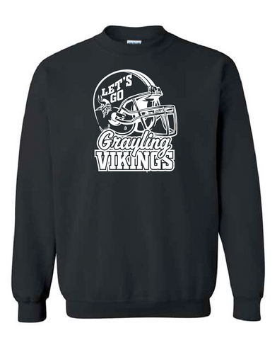 GRAYLING JUNIOR VIKINGS - CREWNECK FLEECE - BLACK