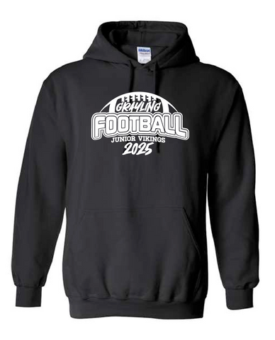 GRAYLING JUNIOR VIKINGS - FOOTBALL -  HOODED FLEECE - BLACK