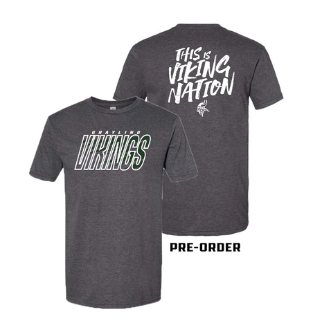 VIKING GEAR PRE-ORDER - TEE SHIRT - HEATHER BLACK