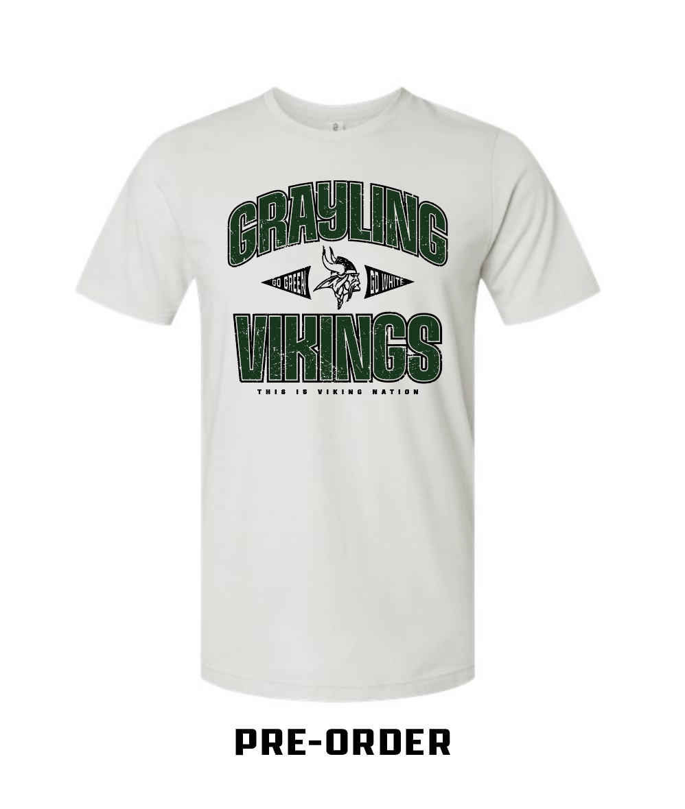 VIKING GEAR PRE-ORDER - TEE SHIRT - Light Silver Gray