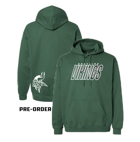 VIKING GEAR PRE-ORDER - HOODED FLEECE - FOREST GREEN
