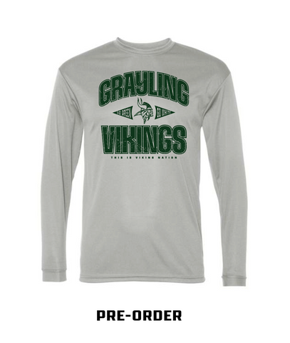 VIKING GEAR PRE-ORDER - POLYESTER LONG SLEEVE - Light Silver