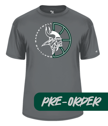 Grayling Boys Basketball - PRESALE - Polyester wicking tee -  Gray - DESIGN 1
