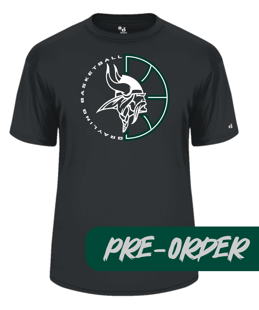 Grayling Boys Basketball - PRESALE - Cotton blend tee -  Black - DESIGN 1
