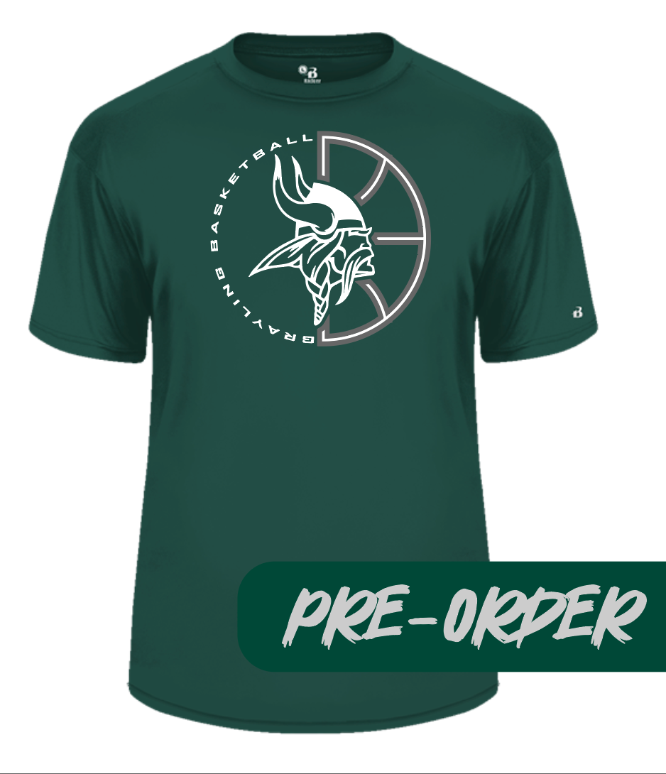 Grayling Boys Basketball - PRESALE - Polyester wicking tee -  Forest - DESIGN 1