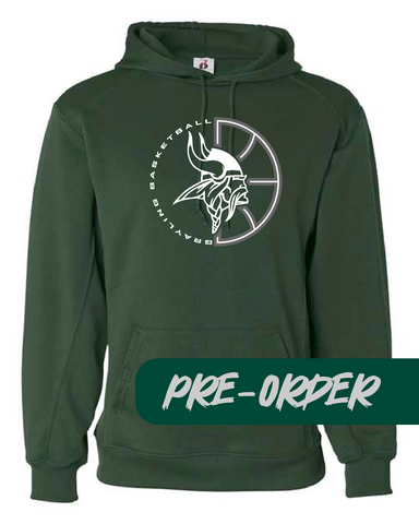 Grayling Boys Basketball - PRESALE - Polyester Hooded Fleece -  Forest - Design 1