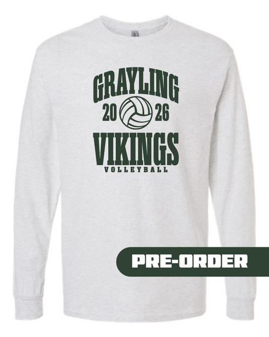 GVB - PRE-ORDER - COTTON LONG SLEEVE TEE SHIRT - ASH GRAY
