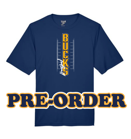 ROSCO FOOTBALL - PRE ORDER - POLYESTER WICKING TEE SHIRT - NAVY V2