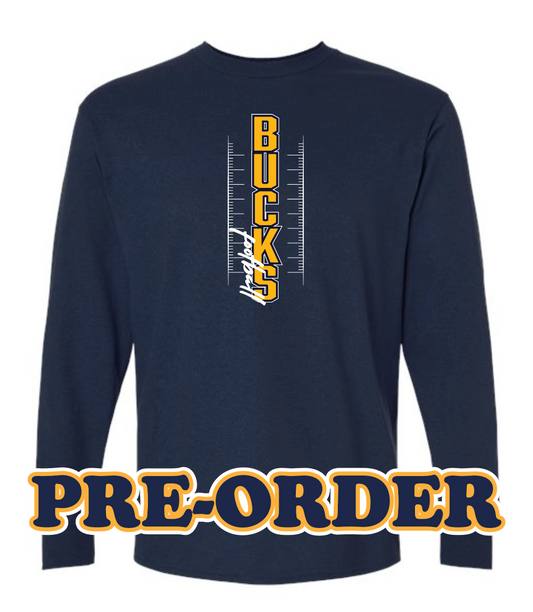 ROSCO FOOTBALL - PRE ORDER - LONG SLEEVE TEE SHIRT - NAVY V2