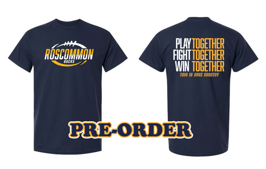 ROSCO FOOTBALL - PRE ORDER - TEE SHIRT - NAVY V3