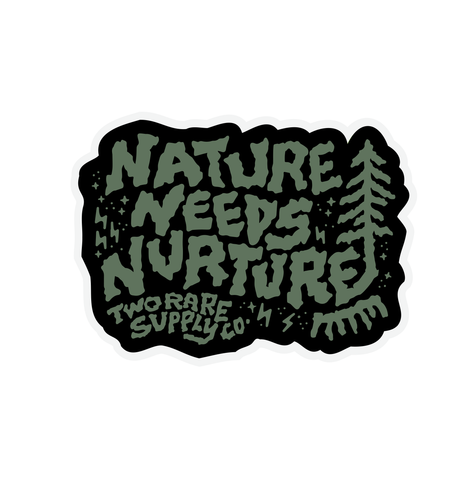 Nature Needs Nuture - Sticker (black base)