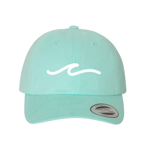 Higgins Lake Wave Embroidered Hat - Light Teal